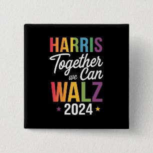Harris Walz 2024 Kamala Gemeinsam Können Wir LGBT Button