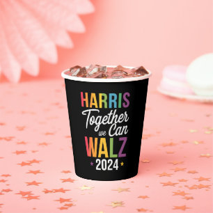 Harris Walz 2024 Kamala Gemeinsam Können Wir LGBT Pappbecher