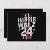 Harris Walz 2024 Kamala Harris 2024 Tim Walz 2024 Postkarte (Vorne/Hinten)