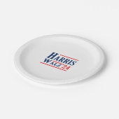 Harris Walz 2024 Kamala Harris Präsident Tim Walz Pappteller (Schrägansicht)