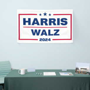 Harris Walz 2024 Kamala Harris Tim Walz Wahl Banner