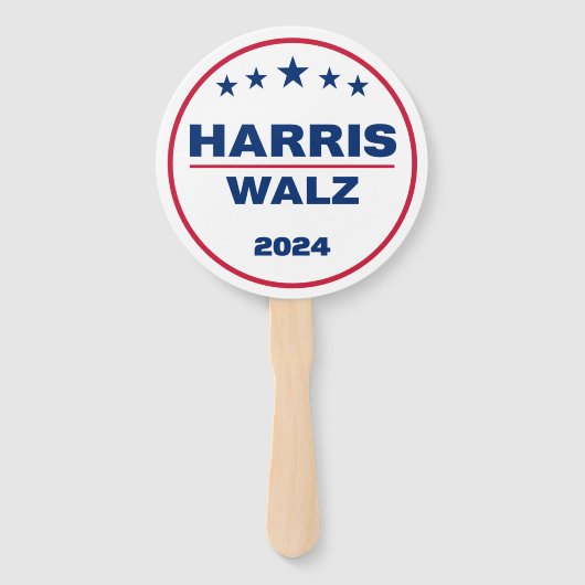 Harris Walz 2024 Kamala Harris Tim Walz Wahl Fächer (Rückseite)