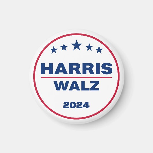 Harris Walz 2024 Kamala Harris Tim Walz Wahl Magnet (Vorne)