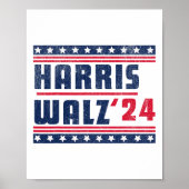 Harris Walz 2024 Kamala Harris und Tim Walz 2024 Poster (Vorne)