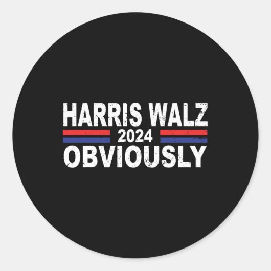 Harris Walz 2024 Kamala Harris Waltz 202 Runder Aufkleber (Vorderseite)