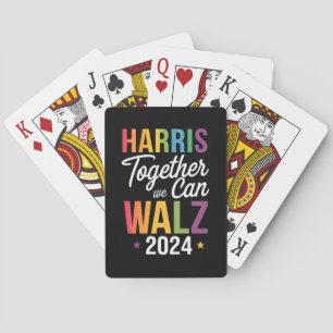 Harris Walz 2024 Kamala zusammen LGBT Spielkarten