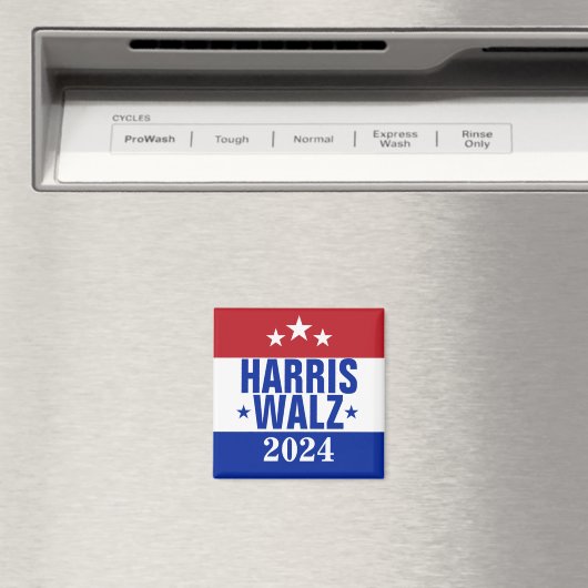 Harris Walz 2024 Kampagne Red Blue Magnet (In Situ (Geschirrspüler))
