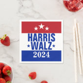 Harris Walz 2024 Kampagne Red Blue Serviette (Beispiel)