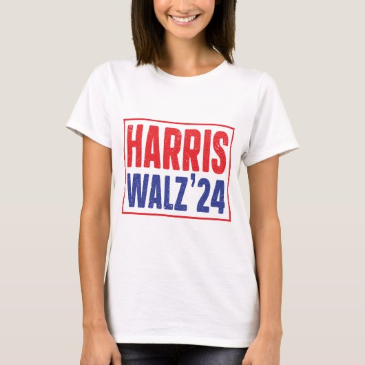 Harris Walz 2024 Kampagne T-Shirt (Vorderseite)