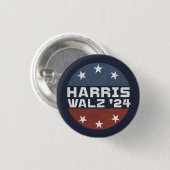 Harris Walz 2024 Kampagne USA Flag Button (Vorne & Hinten)