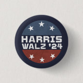 Harris Walz 2024 Kampagne USA Flag Button (Vorderseite)