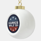 Harris Walz 2024 Kampagne USA Flag Keramik Kugel-Ornament (Rechts)
