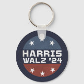 Harris Walz 2024 Kampagne USA Flag Schlüsselanhänger (Vorderseite)