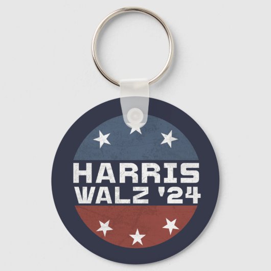 Harris Walz 2024 Kampagne USA Flag Schlüsselanhänger (Vorderseite)