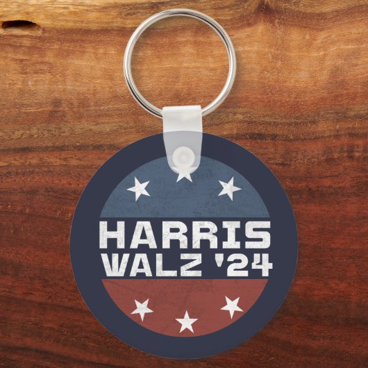 Harris Walz 2024 Kampagne USA Flag Schlüsselanhänger (Rückseite)