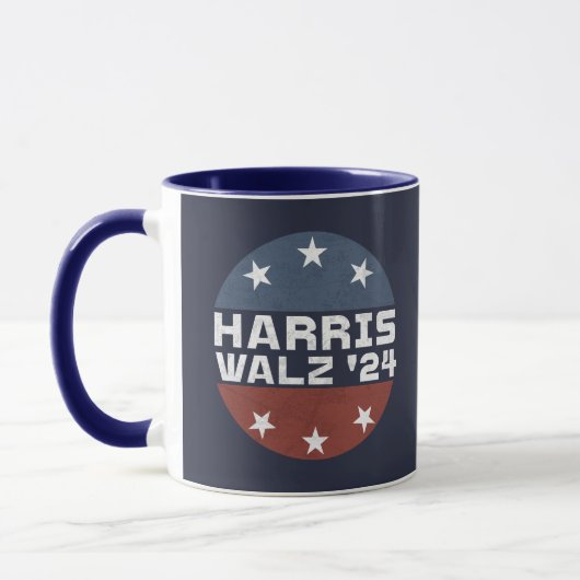 Harris Walz 2024 Kampagne USA Flag Tasse (Links)