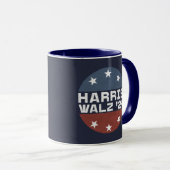 Harris Walz 2024 Kampagne USA Flag Tasse (VorderseiteRechts)