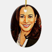 Harris-Walz-2024_ Keramik Ornament (Vorne)