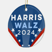 Harris Walz 2024 Keramik Ornament (Links)