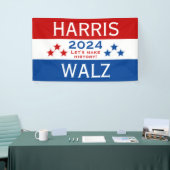 Harris Walz 2024: Lasst uns Geschichte schreiben Banner (Messeveranstaltung)