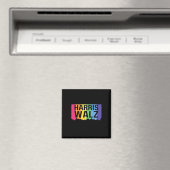 Harris Walz 2024 Lgbtq Gay Pride Rainbow Kamala Ha Magnet (In Situ (Geschirrspüler))