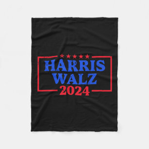 Harris Walz 2024 Logo für die Kampagne Slogan Kam Fleecedecke
