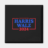 Harris Walz 2024 Logo für die Kampagne Slogan Kam Magnet (Vorne)