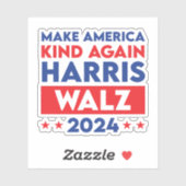 Harris Walz 2024 macht Amerika wieder gesund Aufkleber (Blatt)