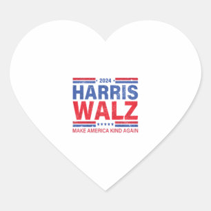 Harris Walz 2024 macht Amerika wieder gesund Herz-Aufkleber