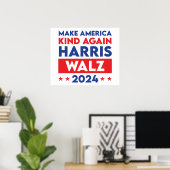 Harris Walz 2024 macht Amerika wieder gesund Poster (Heimbüro)