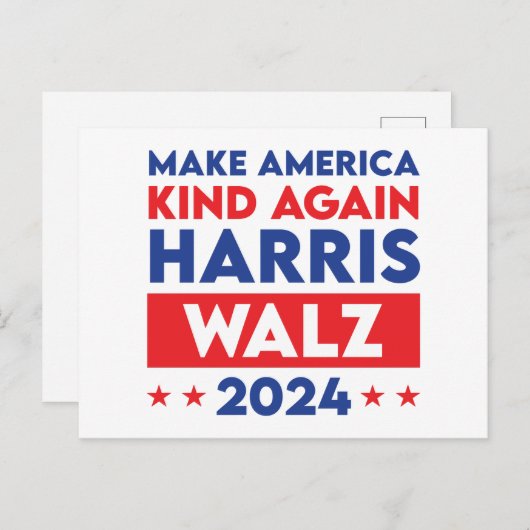 Harris Walz 2024 macht Amerika wieder gesund Postkarte (Vorne/Hinten)