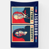 Harris Walz 2024 offensichtlich Banner (Vertikal)