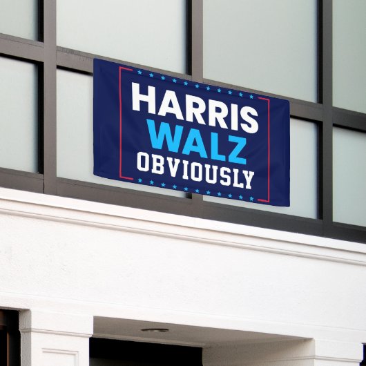 Harris Walz 2024 offensichtlich Banner (Äußeres Gebäude)
