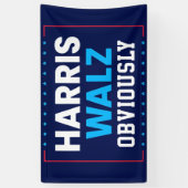 Harris Walz 2024 offensichtlich Banner (Vertikal)