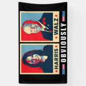 Harris Walz 2024 offensichtlich Banner (Vertikal)