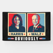 Harris Walz 2024 offensichtlich Banner (Horizontal)