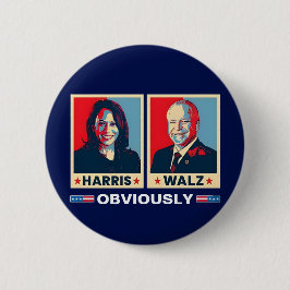 Harris Walz 2024 offensichtlich Button