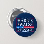 Harris Walz 2024 offensichtlich Button (Vorne & Hinten)