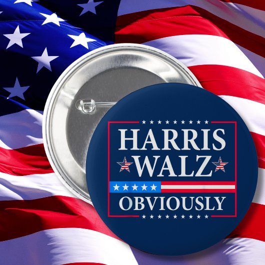 Harris Walz 2024 offensichtlich Button