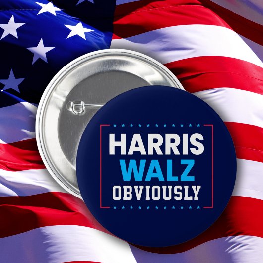 Harris Walz 2024 offensichtlich Button