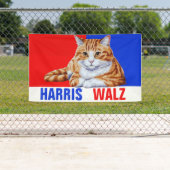 Harris Walz 2024 offensichtlich Cat Red Blue Banner (Insitu)