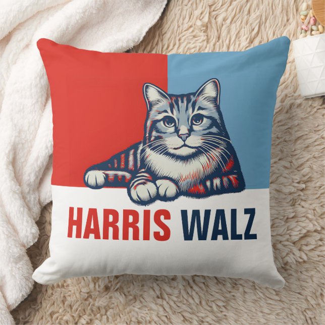 Harris Walz 2024 offensichtlich Kissen (Decke)