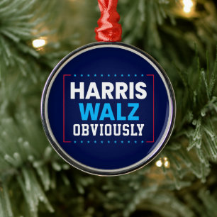 Harris Walz 2024 offensichtlich Ornament Aus Metall