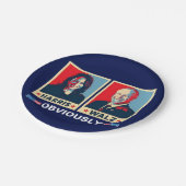 Harris Walz 2024 offensichtlich Pappteller (Schrägansicht)