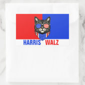 Harris Walz 2024 offensichtlich Rechteckiger Aufkleber (Tasche)