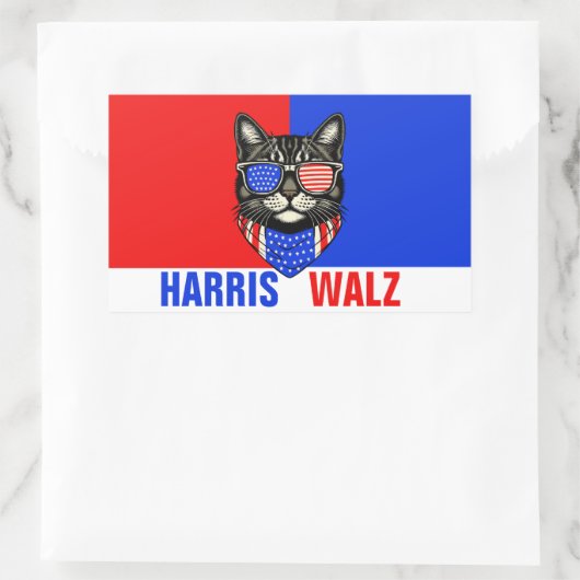 Harris Walz 2024 offensichtlich Rechteckiger Aufkleber (Tasche)