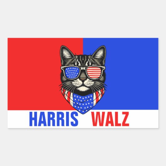 Harris Walz 2024 offensichtlich Rechteckiger Aufkleber (Vorderseite)