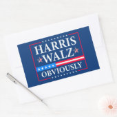 Harris Walz 2024 offensichtlich Rechteckiger Aufkleber (Umschlag)