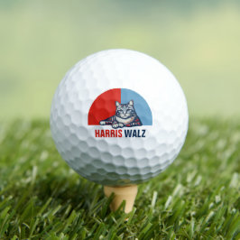 Harris Walz 2024 offensichtlich Red Blue Cat Golfball