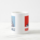 Harris Walz 2024 offensichtlich Red Blue Cat Kaffeetasse (Mittel)